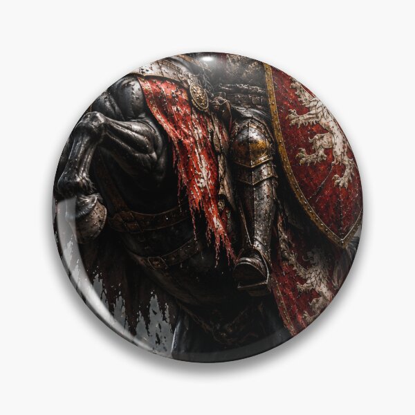 Item preview, A lone armored knight rises on a powerful black warhorse designed and sold by Historim.