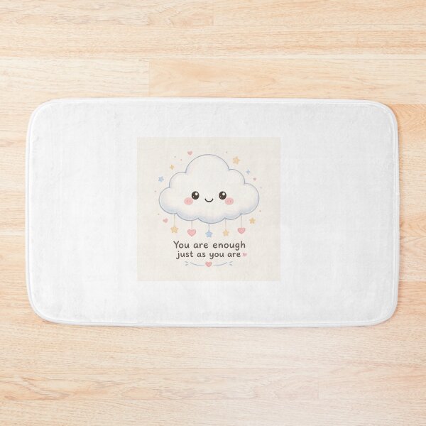 Aperçu de l'œuvre Cute Smiling Cloud | You Are Enough Kawaii Illustration créée et vendue par layalistoresa.
