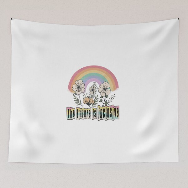 Item preview, THE FUTURE IS INCLUSIVE – Rainbow Floral Vintage Design designed and sold by RonnyMilleo.