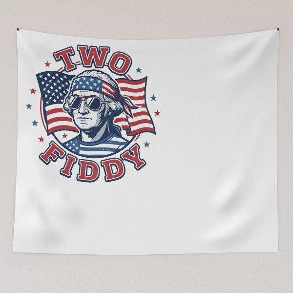 Item preview, Two Fiddy George Washington American Flag Meme designed and sold by JMDesignHub.