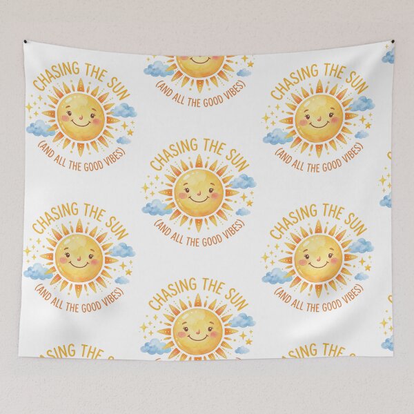 Item preview, Chasing The Sun Smiling Orb Sky Graphic designed and sold by FrankOliver.