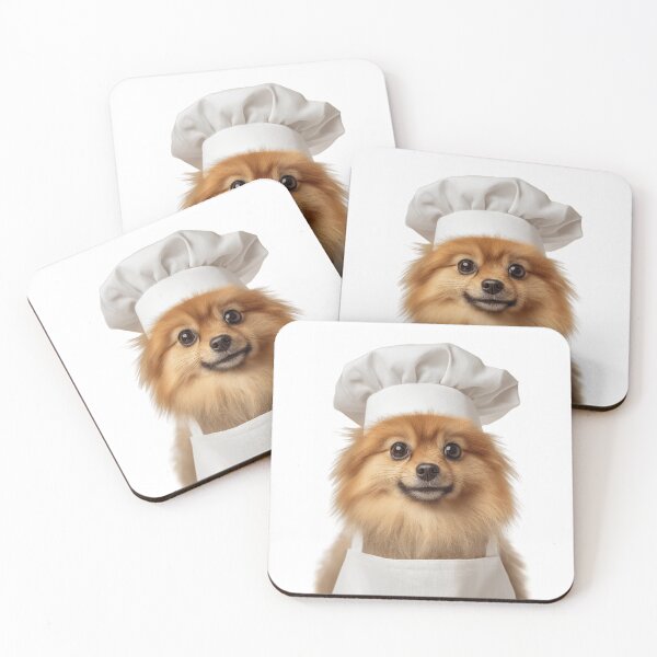 Item preview, Funny Pomeranian Dog Chef Realistic Animal Cooking Humor Art designed and sold by LazyOwlStore.