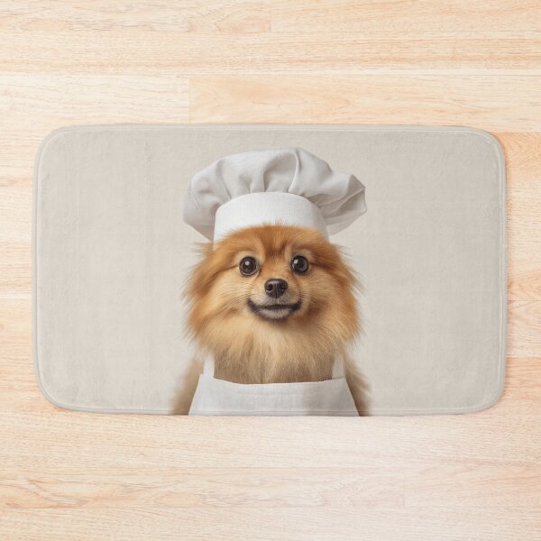 Item preview, Funny Pomeranian Dog Chef Realistic Animal Cooking Humor Art designed and sold by LazyOwlStore.