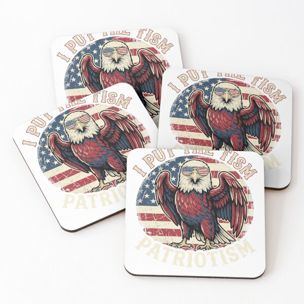 Item preview, I Put The Tism In Patriotism Bald Eagle USA Flag designed and sold by JMDesignHub.