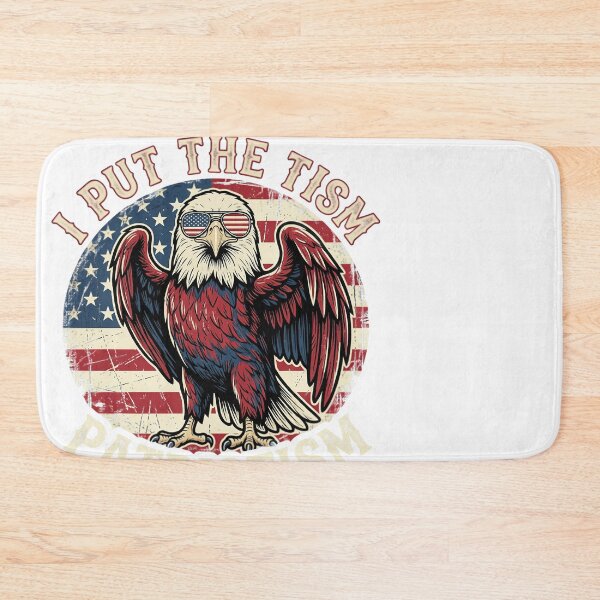 Item preview, I Put The Tism In Patriotism Bald Eagle USA Flag designed and sold by JMDesignHub.