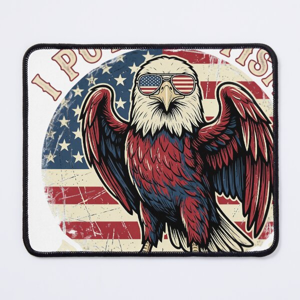 Item preview, I Put The Tism In Patriotism Bald Eagle USA Flag designed and sold by JMDesignHub.