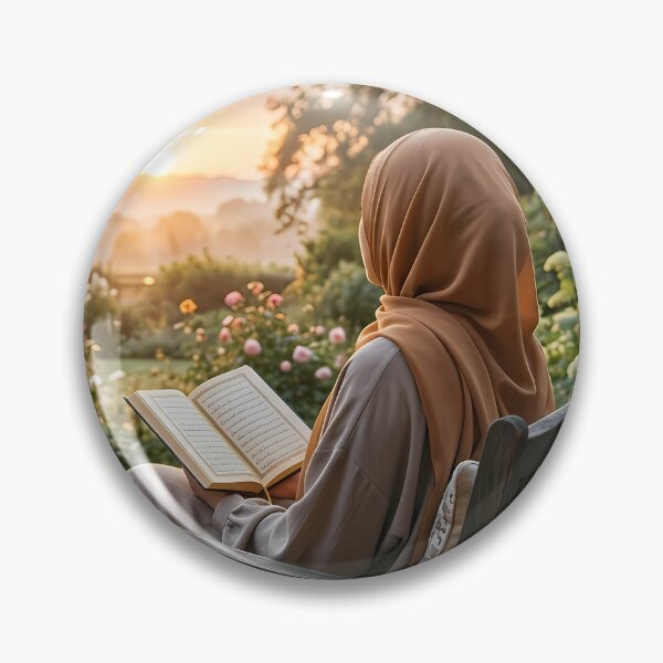 Item preview, Peaceful Morning Quran Reading - Elegant Hijab Woman in Garden designed and sold by hakikatm.