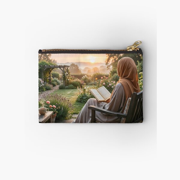Item preview, Peaceful Morning Quran Reading - Elegant Hijab Woman in Garden designed and sold by hakikatm.