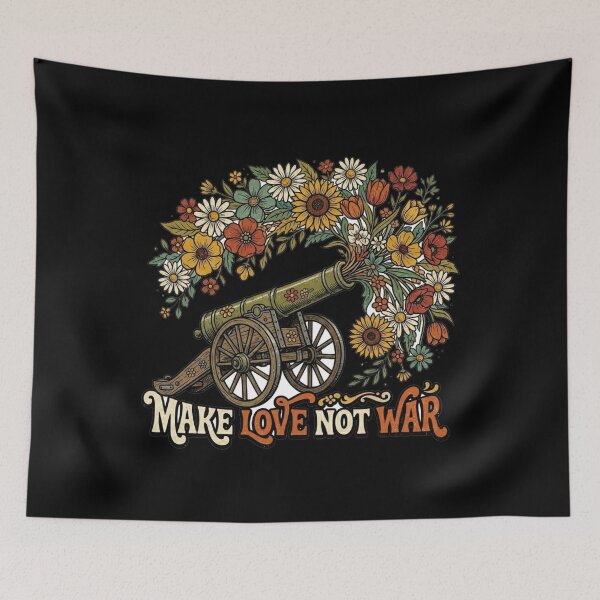 Item preview, Flower Cannon – Make Love Not War Vintage Peace Shirt designed and sold by HEL-GSHOP.