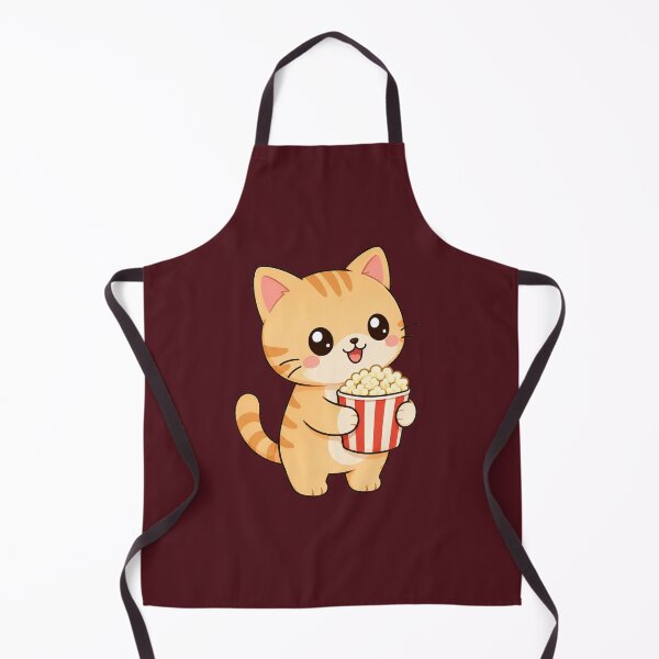 Item preview, Cute Cat Eating Popcorn Movie Night Cartoon designed and sold by Seculinator.