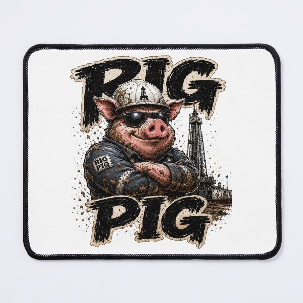 Item preview, Rig Pig | Oilpatch Humor Pig Worker Design designed and sold by DigiWoosh.