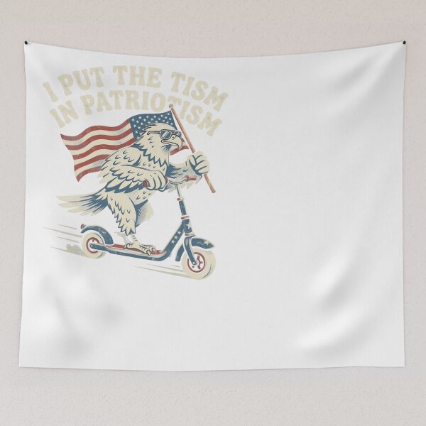 Item preview, I Put The Tism In Patriotism Eagle Scooter designed and sold by JMDesignHub.