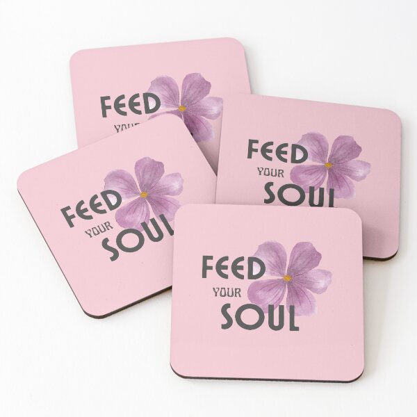Item preview, Feed Your Soul - Watercolor Flower Typography designed and sold by SeJaa.