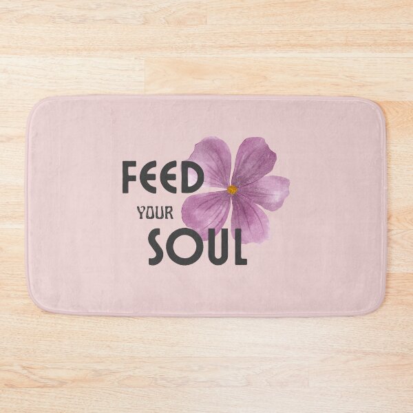 Item preview, Feed Your Soul - Watercolor Flower Typography designed and sold by SeJaa.