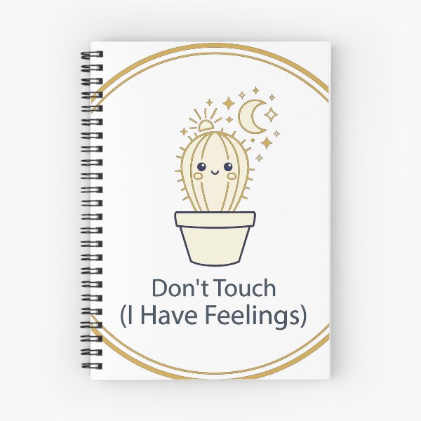 Item preview, "Don't Touch I Have Feelings" Funny Kawaii Cactus - Celestial Introvert Graphic - Cute Succulent Art designed and sold by BestChoiceService.