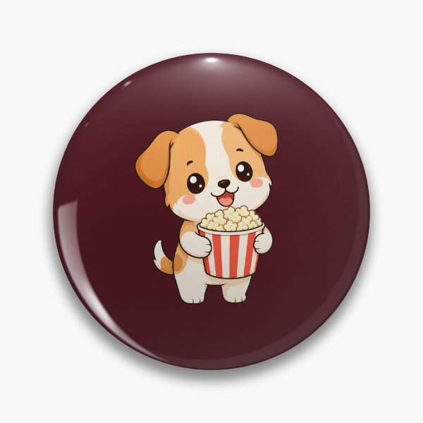 Item preview, Cute Dog Eating Popcorn Movie Night Cartoon designed and sold by Seculinator.