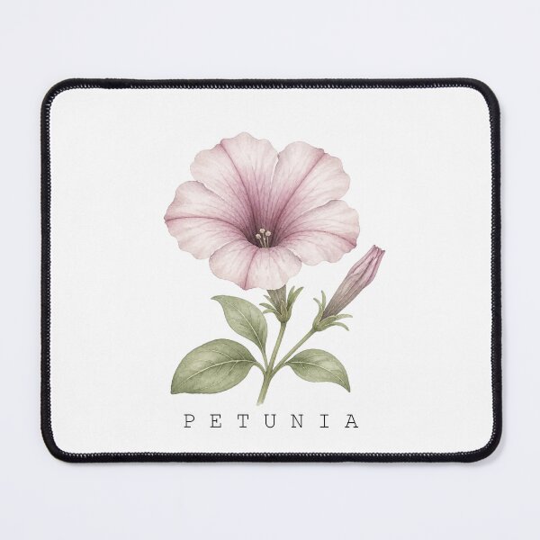 Item preview, Mauve Petunia Watercolor Botanical Flower Illustration Art Print designed and sold by FernLiz.