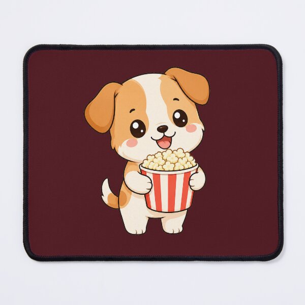 Item preview, Cute Dog Eating Popcorn Movie Night Cartoon designed and sold by Seculinator.