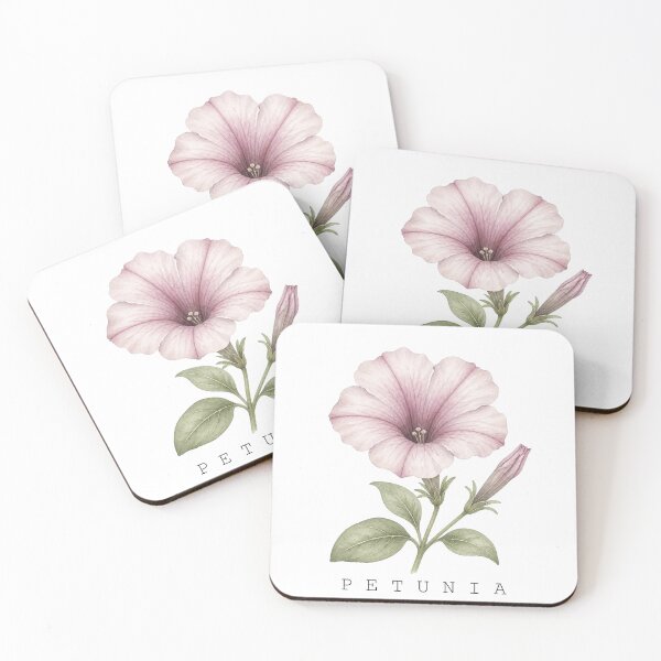 Item preview, Mauve Petunia Watercolor Botanical Flower Illustration Art Print designed and sold by FernLiz.