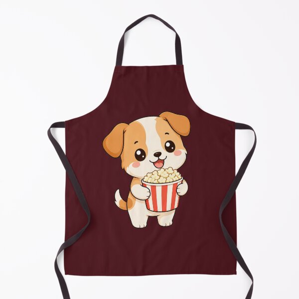 Item preview, Cute Dog Eating Popcorn Movie Night Cartoon designed and sold by Seculinator.