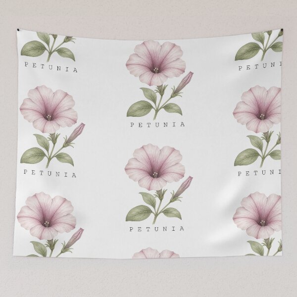 Item preview, Mauve Petunia Watercolor Botanical Flower Illustration Art Print designed and sold by FernLiz.