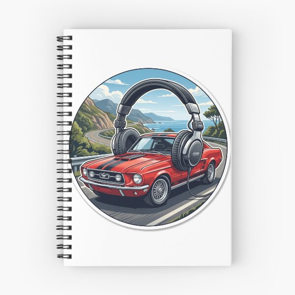 Item preview, Classic Muscle Car Wearing Headphones Retro Sticker Art designed and sold by MottotoTech.