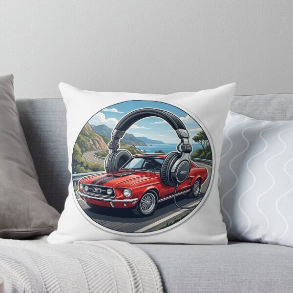 Item preview, Classic Muscle Car Wearing Headphones Retro Sticker Art designed and sold by MottotoTech.
