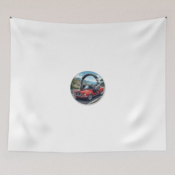 Item preview, Classic Muscle Car Wearing Headphones Retro Sticker Art designed and sold by MottotoTech.