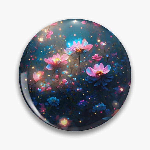 Item preview, Glowing Fantasy Flowers Dreamy Night Garden Art designed and sold by stylishdzign.
