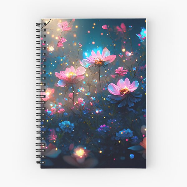 Item preview, Glowing Fantasy Flowers Dreamy Night Garden Art designed and sold by stylishdzign.