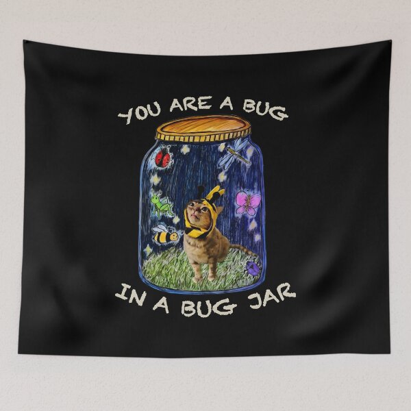 Item preview, Gumbus Bug Jar Funny Cat Meme designed and sold by HaloHop.