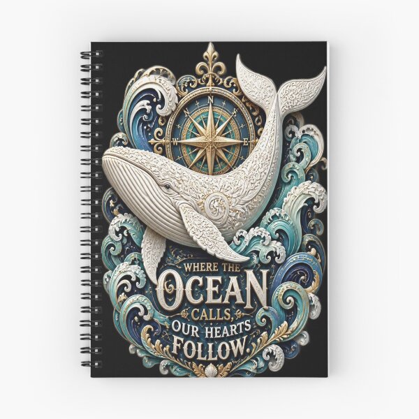 Item preview, Where The Ocean Calls Vintage Whale Baroque Nautical T-Shirt designed and sold by weeomano.