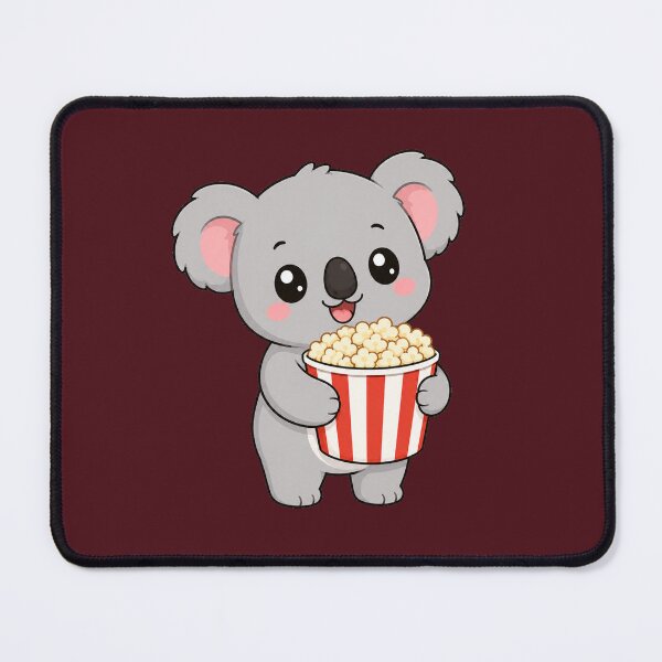 Item preview, Cute Koala Eating Popcorn Movie Night Cartoon designed and sold by Seculinator.