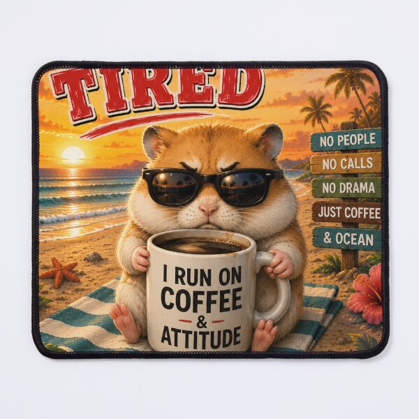 Item preview, Tiny But Tired Funny Cat designed and sold by BagFactoryUK.