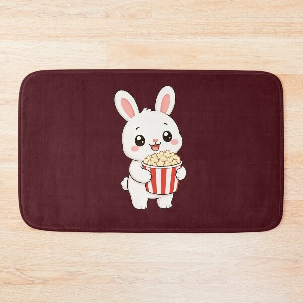 Item preview, Cute Bunny Eating Popcorn Movie Night Cartoon designed and sold by Seculinator.