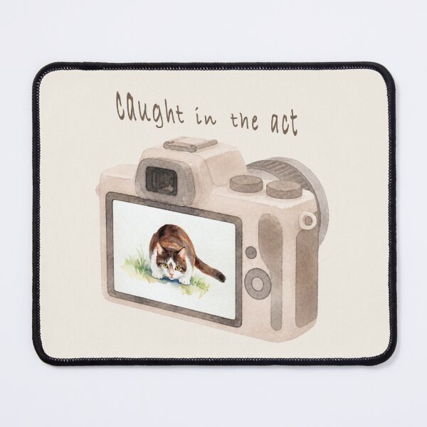 Item preview, Caught In The Act Cat designed and sold by MoxisWatercolor.