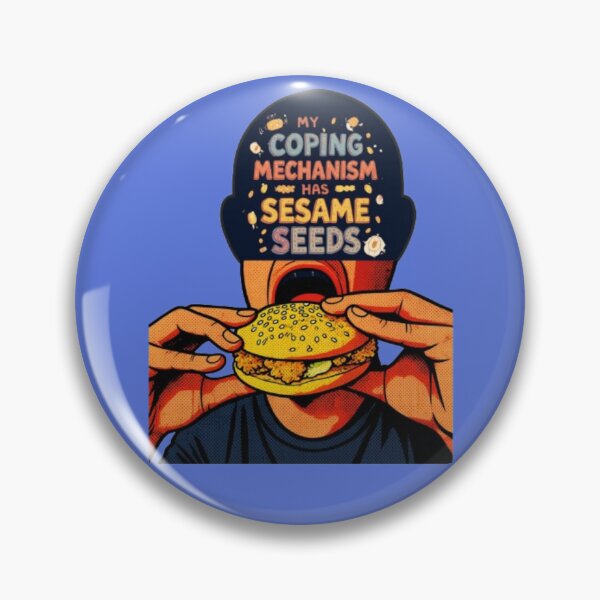 Item preview, My Coping Mechanism Has Sesame Seeds Funny Burger Pop Art designed and sold by Miheerala.