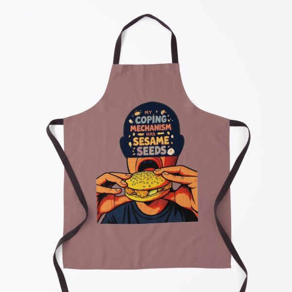 Item preview, My Coping Mechanism Has Sesame Seeds Funny Burger Pop Art designed and sold by Miheerala.