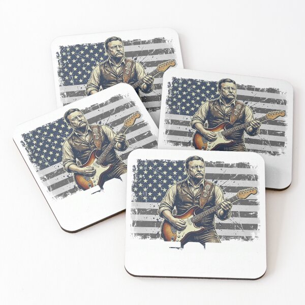 Item preview, Theodore Roosevelt Rock Guitar America's 250th 2026 designed and sold by JMDesignHub.