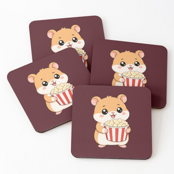 Item preview, Cute Hamster Eating Popcorn Movie Night Cartoon designed and sold by Seculinator.