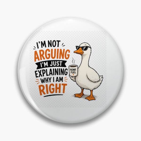 Item preview, I'm Not Arguing Funny Goose Sticker | Sarcastic Goose with Coffee Gift designed and sold by sosservice.