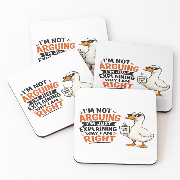 Item preview, I'm Not Arguing Funny Goose Sticker | Sarcastic Goose with Coffee Gift designed and sold by sosservice.