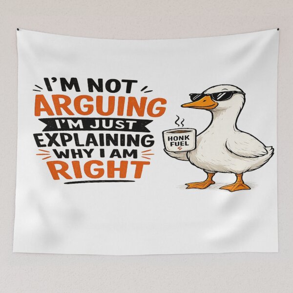 Item preview, I'm Not Arguing Funny Goose Sticker | Sarcastic Goose with Coffee Gift designed and sold by sosservice.