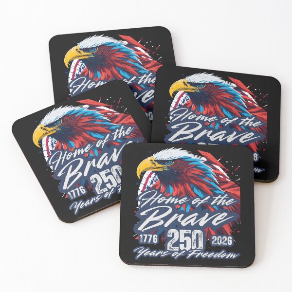 Item preview, Home of the Brave Eagle — 1776 to 2026 America 250 Years of Freedom Patriotic Paint Splash Design designed and sold by GFamilyC.