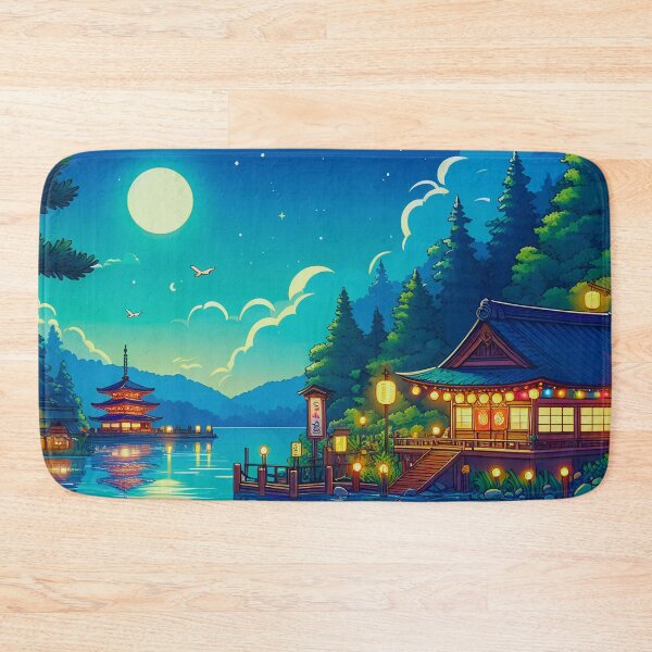 Item preview, Full Moon Over the Lake Pagoda designed and sold by ZenGrooves.