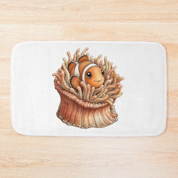 Item preview, Cute Clownfish Sticker - Sea Anemone Reef Fish Illustration designed and sold by PND7777.