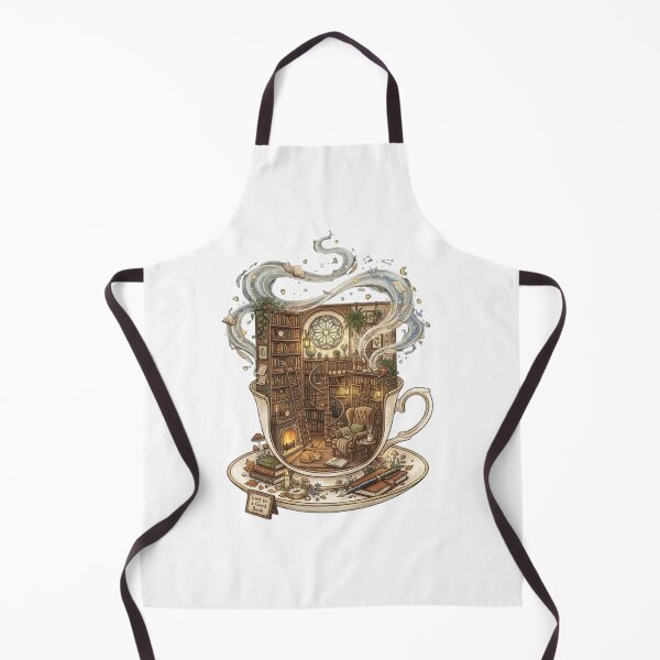 Item preview, Library Inside a Teacup Fantasy Book Lover Cottagecore Vintage Art Design designed and sold by CreativeNest Prints.