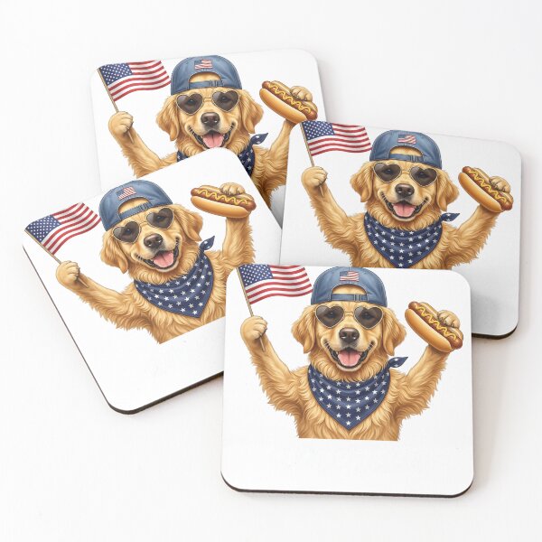 Item preview, Patriotic Retriever America Flag Hot Dog designed and sold by JMDesignHub.