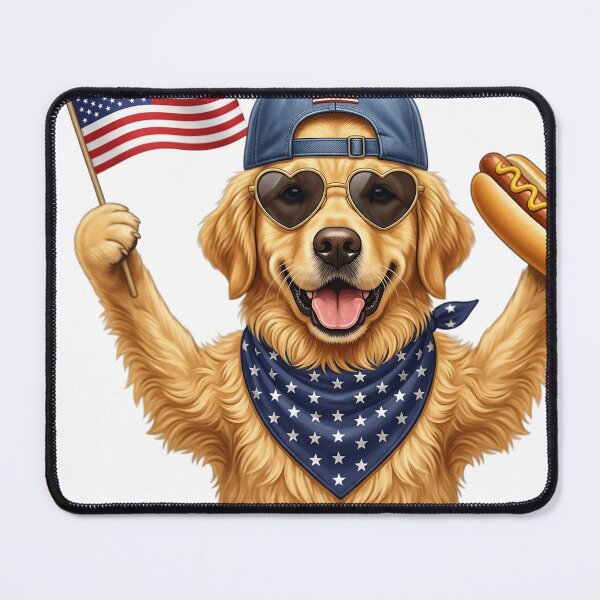 Item preview, Patriotic Retriever America Flag Hot Dog designed and sold by JMDesignHub.