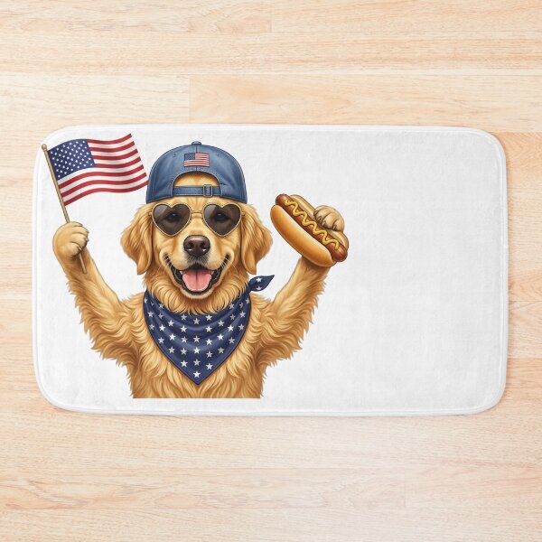 Item preview, Patriotic Retriever America Flag Hot Dog designed and sold by JMDesignHub.